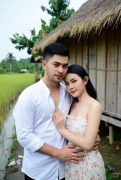 เย็ดไทยแท้ในบ้านนอก: คู่รักชาวนาแอบเย็ดกันในทุ่งนาหลังฝนตก เย็ดไทย